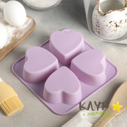 Сердце 1 шт., форма силиконовая