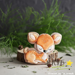 Трафарет+форма для пряников "Олененок. Топпер на торт"
