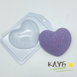 Сердце 9,5 см, форма пластиковая