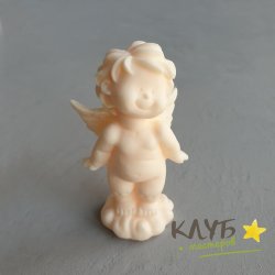Ангелок стоящий на облачке, форма силиконовая