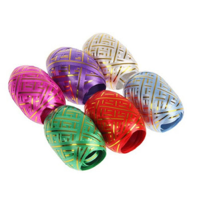 Лента декоративная с золотой полосой 5 мм, 10 м (набор 6 шт.)
