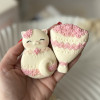 Пряничная кошечка и букет, форма силиконовая  - миниатюра 2