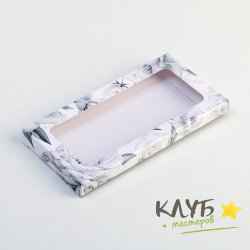 Коробка для шоколадной плитки "Цветы", 17,3х8,8х1,5 см