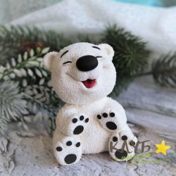 Медведь Хохотун, форма из пищевого силикона