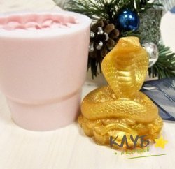 Кобра на монетах, форма силиконовая