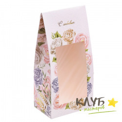 Коробка вертикальная с окном "С любовью", 19х9х6 см