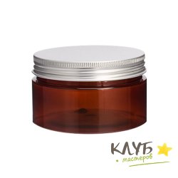 Банка с алюминиевой крышкой (темный пластик), 100 мл