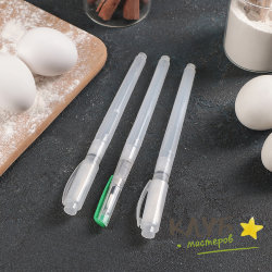 Кисти для заправки пищевыми красителями "Клякса", 3 шт.